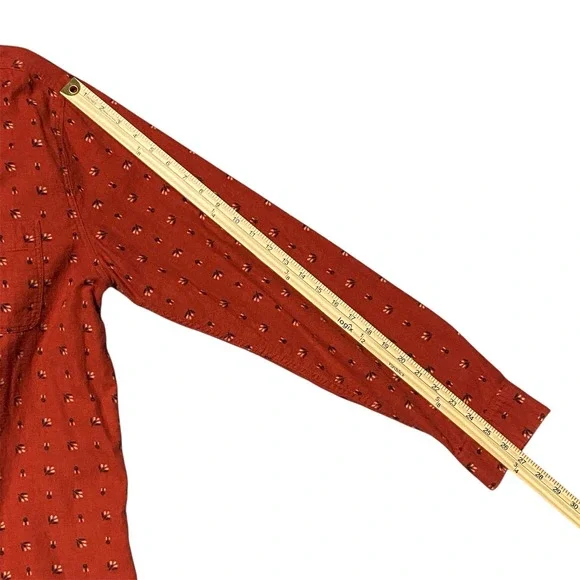 FAHERTY Brand Men's Red Floral Print Long Sleeve Button Up Shirt Size XL - Picture 4 of 7